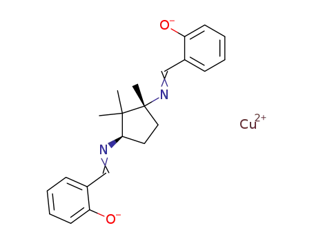 (2R)-2.5c-bis-salicylidenamino-1.1.2r-trimethyl-cyclopentane; copper (II)-salt