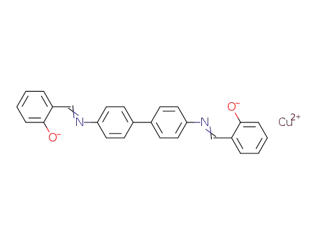 disalicylidene-benzidine; in chloroform soluble copper (II)-salt