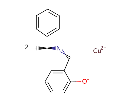 salicylaldehyde-((R)-1-phenyl-ethylimine); copper (II)-salt