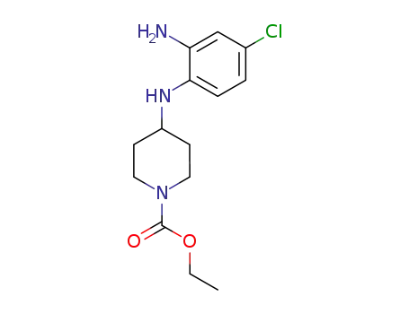 Molecular Structure of 53786-45-1 (ethyl 4-[(2-amino-4-chlorophenyl)amino]piperidine-1-carboxylate)