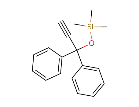 Molecular Structure of 121284-44-4 (Silane, [(1,1-diphenyl-2-propynyl)oxy]trimethyl-)