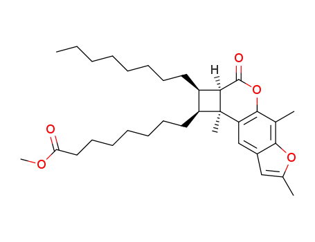 8-((1S,2R,2aR,9bS)-5,7,9b-Trimethyl-2-octyl-3-oxo-1,2a,3,9b-tetrahydro-2H-4,6-dioxa-cyclobuta[a]cyclopenta[g]naphthalen-1-yl)-octanoic acid methyl ester