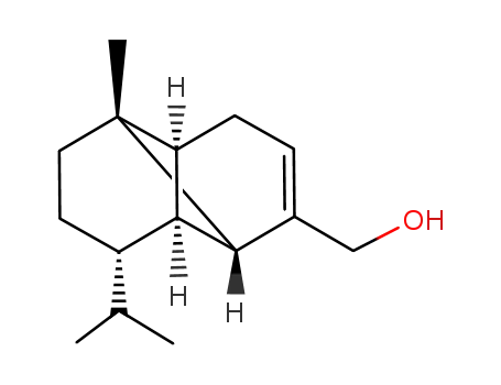 Molecular Structure of 115728-41-1 (Tricyclo[4.4.0.02,7]dec-3-ene-3-methanol,1-methyl-8-(1-methylethyl)-, (1R,2R,6S,7S,8S)-)