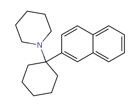Molecular Structure of 81490-58-6 (Piperidine, 1-[1-(2-naphthalenyl)cyclohexyl]-)