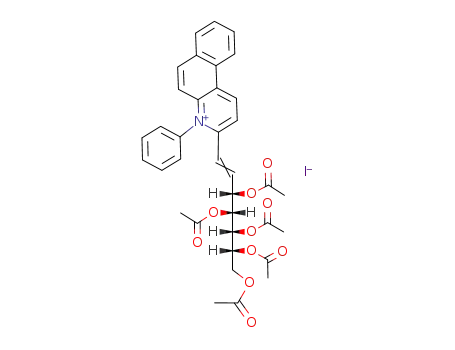 3-((E)-(3S,4R,5R,6R)-3,4,5,6,7-Pentaacetoxy-hept-1-enyl)-4-phenyl-benzo[f]quinolinium; iodide
