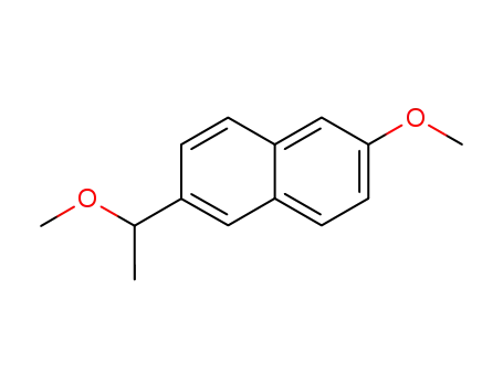 Molecular Structure of 132367-16-9 (Naphthalene, 2-methoxy-6-(1-methoxyethyl)-)