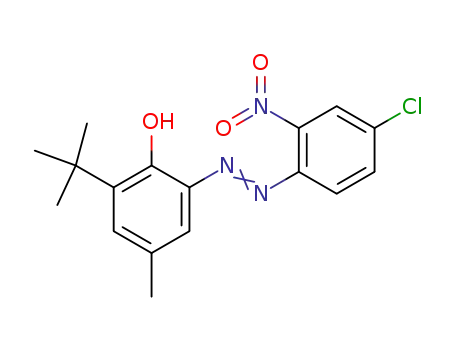 Molecular Structure of 22617-04-5 (6-tert-Butyl-4-methyl-2-[(4-chloro-2-nitrophenyl)azo]phenol)