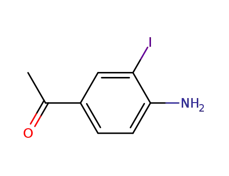 Molecular Structure of 97776-06-2 (1-(4-aMino-3-iodophenyl)ethanone)