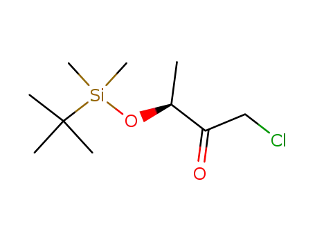 Molecular Structure of 156093-90-2 (2-Butanone, 1-chloro-3-[[(1,1-dimethylethyl)dimethylsilyl]oxy]-, (3S)-)