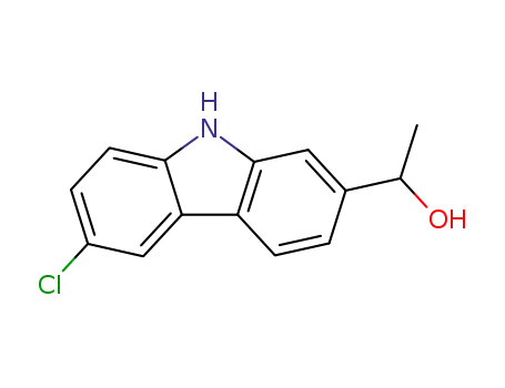 Molecular Structure of 92841-21-9 (9H-Carbazole-2-methanol, 6-chloro-a-methyl-)
