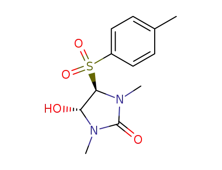 trans-4-hydroxy-1,3-dimethyl-5-(p-tolylsulfonyl)-2-imidazolidinone