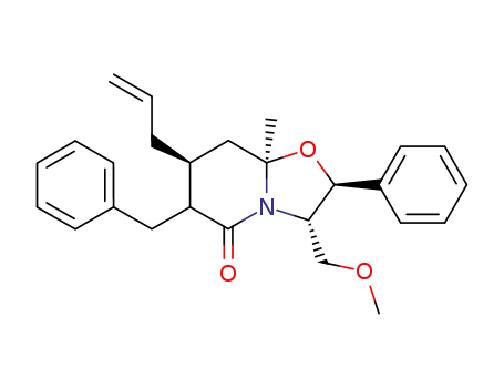 (2S,3S,7S,8aR)-7-Allyl-6-benzyl-3-methoxymethyl-8a-methyl-2-phenyl-hexahydro-oxazolo[3,2-a]pyridin-5-one