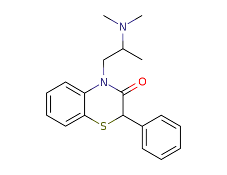 Molecular Structure of 95277-50-2 (2H-1,4-Benzothiazin-3(4H)-one, 4-[2-(dimethylamino)propyl]-2-phenyl-)