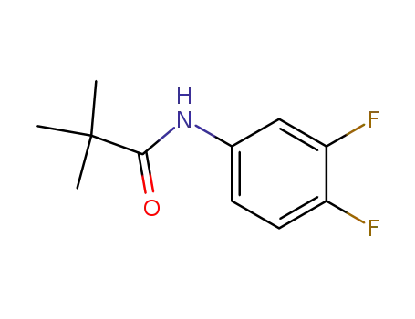 Molecular Structure of 205756-46-3 (N-(3,4-DIFLUOROPHENYL)-2,2-DIMETHYLPROPIONAMIDE)