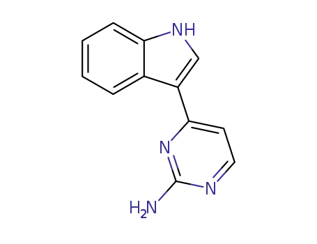 Molecular Structure of 289628-76-8 (2-AMino-4-(3-indolyl)pyriMidine)