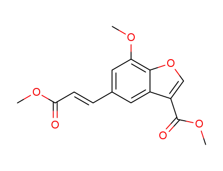 7-Methoxy-5-((E)-2-methoxycarbonyl-vinyl)-benzofuran-3-carboxylic acid methyl ester