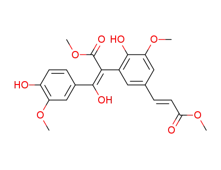 (E)-3-Hydroxy-2-[2-hydroxy-3-methoxy-5-((E)-2-methoxycarbonyl-vinyl)-phenyl]-3-(4-hydroxy-3-methoxy-phenyl)-acrylic acid methyl ester