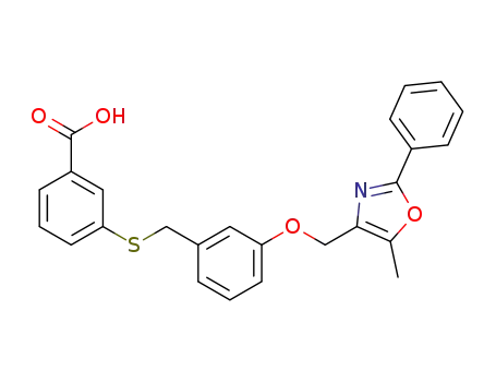 3-[3-[(5-methyl-2-phenyl-4-oxazolyl)methoxy]benzylthio]benzoic acid