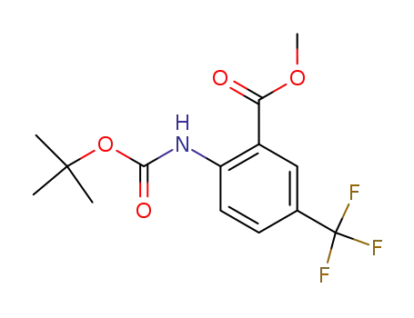 Molecular Structure of 209688-24-4 (diMethylethoxy)carbonyl]aMino]-5-(trifluoroMethyl)-, Methyl ester)