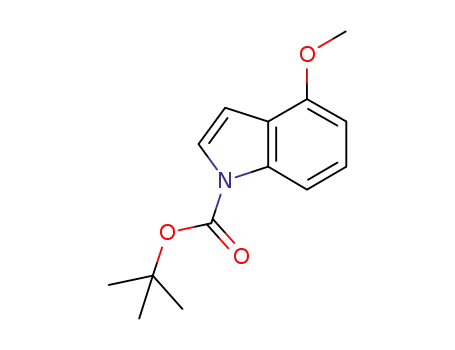 Molecular Structure of 1093759-59-1 (4-Methoxy-1H-indole-1-carboxylic acid tert-butyl ester)