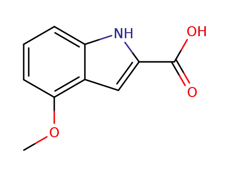 Molecular Structure of 103260-65-7 (4-Methoxy-1H-indole-2-carboxylic acid)