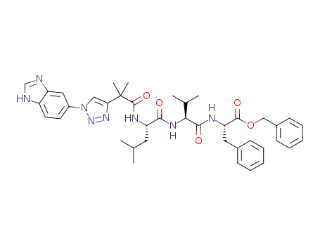 benzyl (2-(1-(1H-benzo[d]imidazol-5-yl)-1H-1,2,3-triazol-4-yl)-2-methylpropanoyl)-L-leucyl-L-valyl-L-phenylalaninate