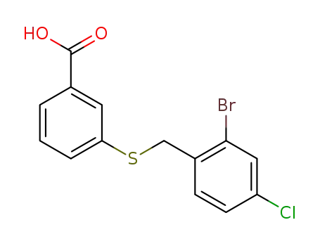 3-[(2-bromo-4-chlorophenyl)methylsulfanyl]benzoic acid