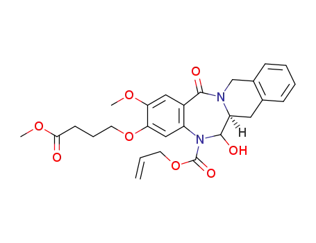 allyl (6aS)-6-hydroxy-2-methoxy-3-(4-methoxy-4-oxobutoxy)-14-oxo-6,6a,7,12-tetrahydrobenzo[5,6][1,4]diazepino[1,2-b]isoquinoline-5(14H)-carboxylate