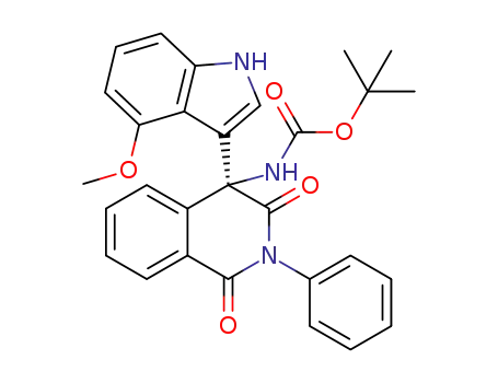 (S)-tert-butyl (4-(4-methoxy-1H-indol-3-yl)-1,3-dioxo-2-phenyl-1,2,3,4-tetrahydroisoquinolin-4-yl)carbamate