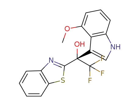(R)-1-(benzo[d]thiazol-2-yl)-2,2,2-trifluoro-1-(4-methoxy-1H-indol-3-yl)ethan-1-ol