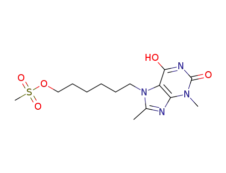 6-(6-hydroxy-3,8-dimethyl-2-oxo-2,3-dihydro-7H-purin-7-yl)hexyl methanesulfonate