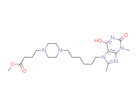 methyl 4-(4-(6-(6-hydroxy-3,8-dimethyl-2-oxo-2,3-dihydro-7H-purin-7-yl)hexyl)piperazin-1-yl)butanoate