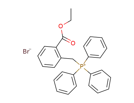 Molecular Structure of 59636-00-9 (Phosphonium, [[2-(ethoxycarbonyl)phenyl]methyl]triphenyl-, bromide)