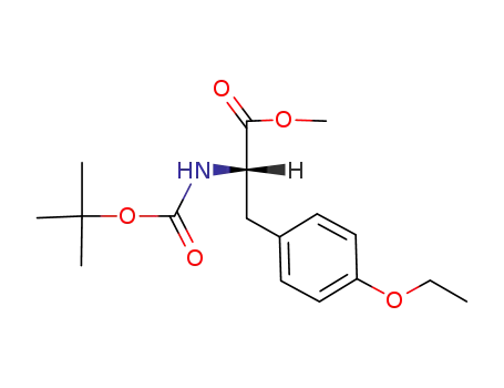 Molecular Structure of 92507-32-9 (L-Tyrosine, N-[(1,1-dimethylethoxy)carbonyl]-O-ethyl-, methyl ester)
