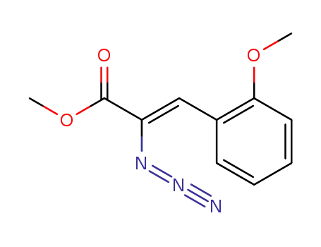 Molecular Structure of 143702-35-6 (2-Propenoic acid, 2-azido-3-(2-methoxyphenyl)-, methyl ester, (Z)-)