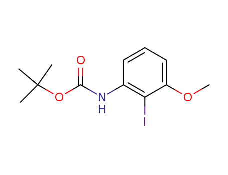 Molecular Structure of 194869-14-2 (Carbamic acid, (2-iodo-3-methoxyphenyl)-, 1,1-dimethylethyl ester)