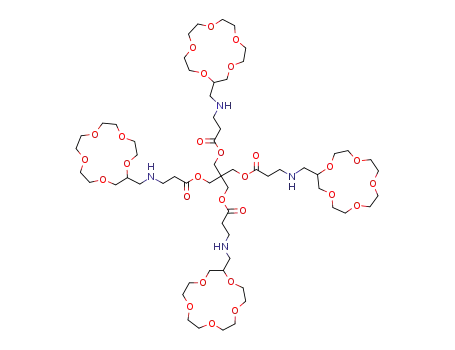 3-[(1,4,7,10,13-Pentaoxa-cyclopentadec-2-ylmethyl)-amino]-propionic acid 3-{3-[(1,4,7,10,13-pentaoxa-cyclopentadec-2-ylmethyl)-amino]-propionyloxy}-2,2-bis-{3-[(1,4,7,10,13-pentaoxa-cyclopentadec-2-ylmethyl)-amino]-propionyloxymethyl}-propyl ester