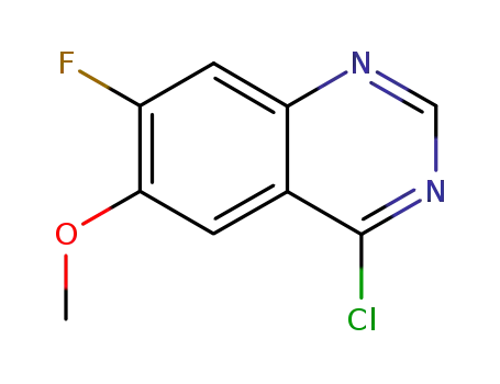 Molecular Structure of 159768-48-6 (4-CHLORO-7-FLUORO-6-METHOXY-QUINAZOLINE)