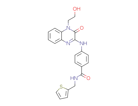 4-[4-(2-hydroxy-ethyl)-3-oxo-3,4-dihydro-quinoxalin-2-ylamino]-N-thiophen-2-ylmethyl-benzamide