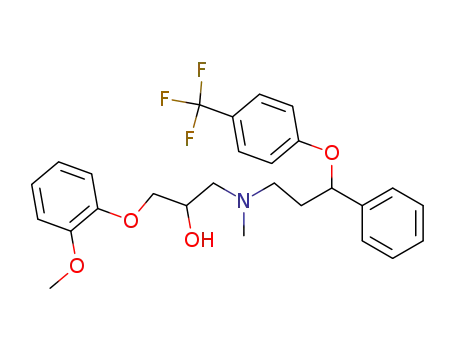 1-(2-methoxy-phenoxy)-3-{methyl-[3-phenyl-3-(4-trifluoromethyl-phenoxy)-propyl]-amino}-propan-2-ol