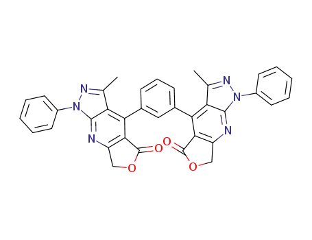 1,3-bis(3-methyl-1-phenyl-1,7-dihydro-5H-furo[3,4-b]pyrazolo[4,3-e]pyridin-5-one-4-yl)benzene