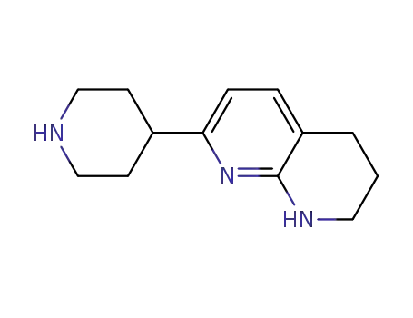 Molecular Structure of 315240-28-9 (1,8-Naphthyridine, 1,2,3,4-tetrahydro-7-(4-piperidinyl)-)