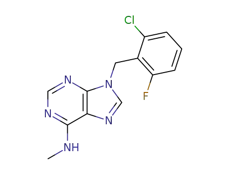 Molecular Structure of 70091-21-3 (9-(2-chloro-6-fluorobenzyl)-6-methylaminopurine)