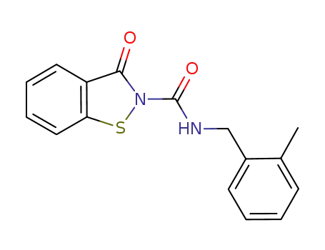 3-oxo-3H-benzo[d]isothiazole-2-carboxylic acid 2-methylbenzylamide