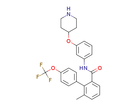 6-methyl-N-[3-(4-piperidinyloxy)phenyl]-4'-(trifluoromethoxy)-[1,1'-biphenyl]-2-carboxamide