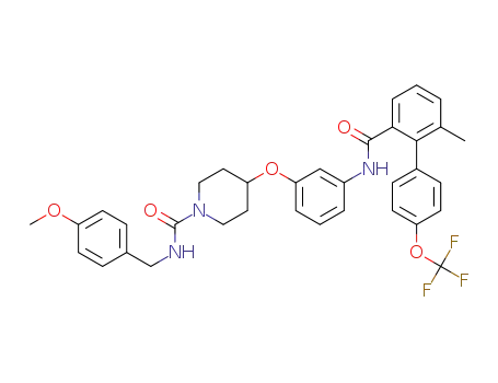N-[(4-methoxyphenyl)methyl]-4-[3-[[[6-methyl-4'-(trifluoro-methoxy)[1,1'-biphenyl]-2-yl]carbonyl]amino]phenoxy]-1-piperidinecarboxamide