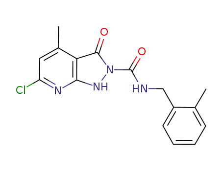 6-chloro-4-methyl-3-oxo-1,3-dihydropyrazolo[3,4-b]pyridine-2-carboxylic acid 2-methylbenzylamide