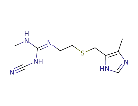 N-cyano-N'-methyl-N''-{2-[(4-methyl-5-imidazolyl)-methylthio]-ethyl}guanidine