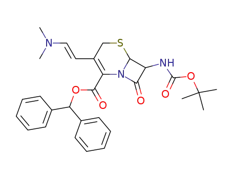2-benzhydryloxycarbonyl-7-tert-butoxycarbonylamino-3-(2-dimethylamino-vinyl)-8-oxo-5-thia-1-aza-bicyclo[4.2.0]oct-2-ene