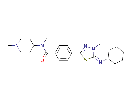 4-(5-Cyclohexylimino-4-methyl-4,5-dihydro-[1,3,4]thiadiazol-2-yl)-N-methyl-N-(1-methyl-piperidin-4-yl)-benzamide